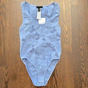 F-21 intimates Floral/Net bodysuit